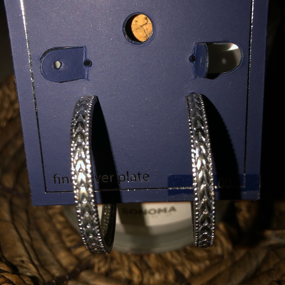Silver-Plated Bali-Inspired Filigree Hoop Earrings